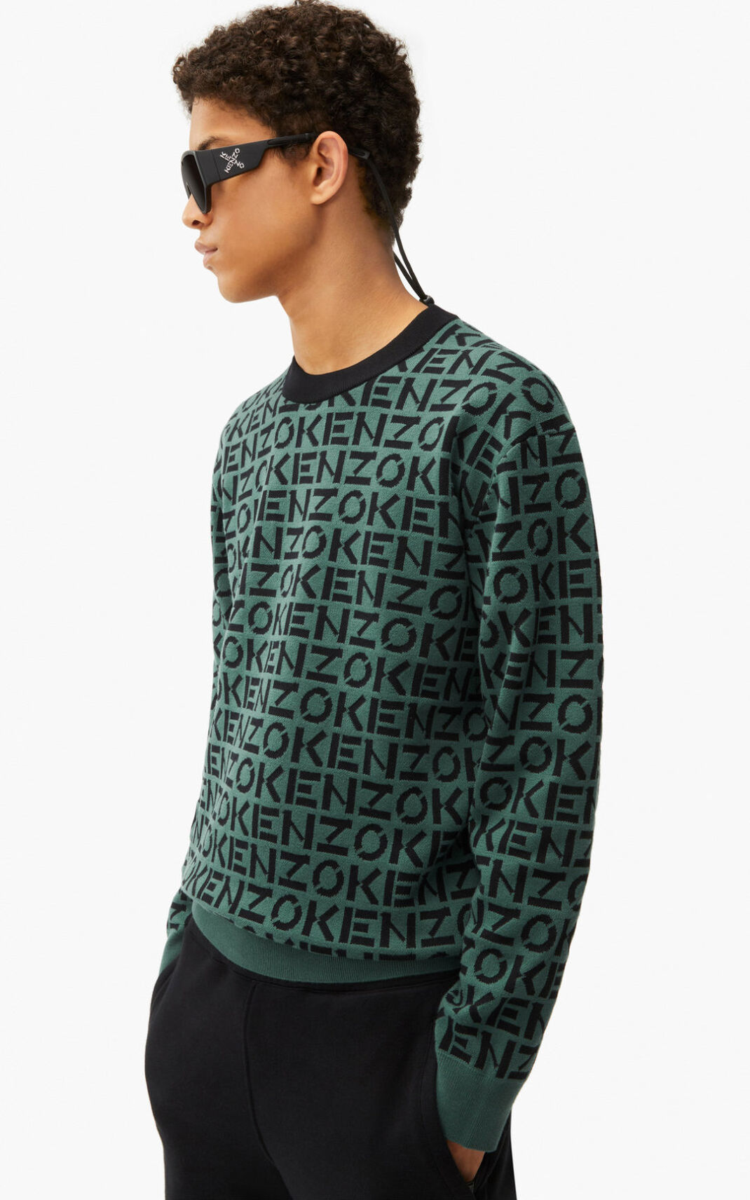 Kenzo Sport monogram Stickad Tröja Herr | 51296-QION